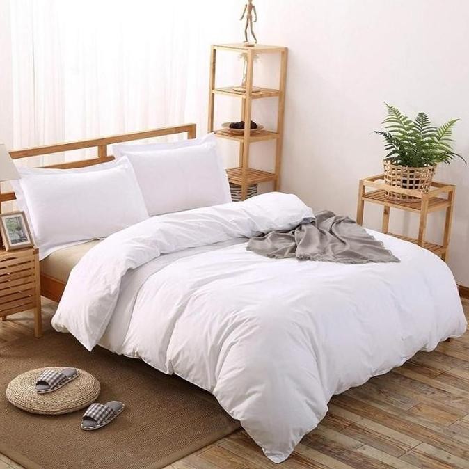 SPREI HOTEL PREMIUM KATUN MOTIF POLOS PUTIH