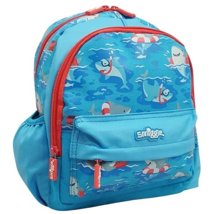 Promo / Terlaris Tas Smiggle Shark Biru / Tas Ransel Smiggle Anak Paud TK Anak Laki-Laki dan Perempu
