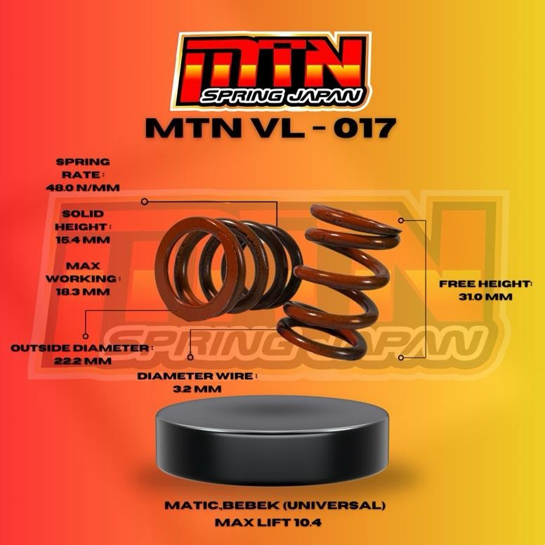 per klep mtn jepang 31mm VL-017 per klep mio beat bebek