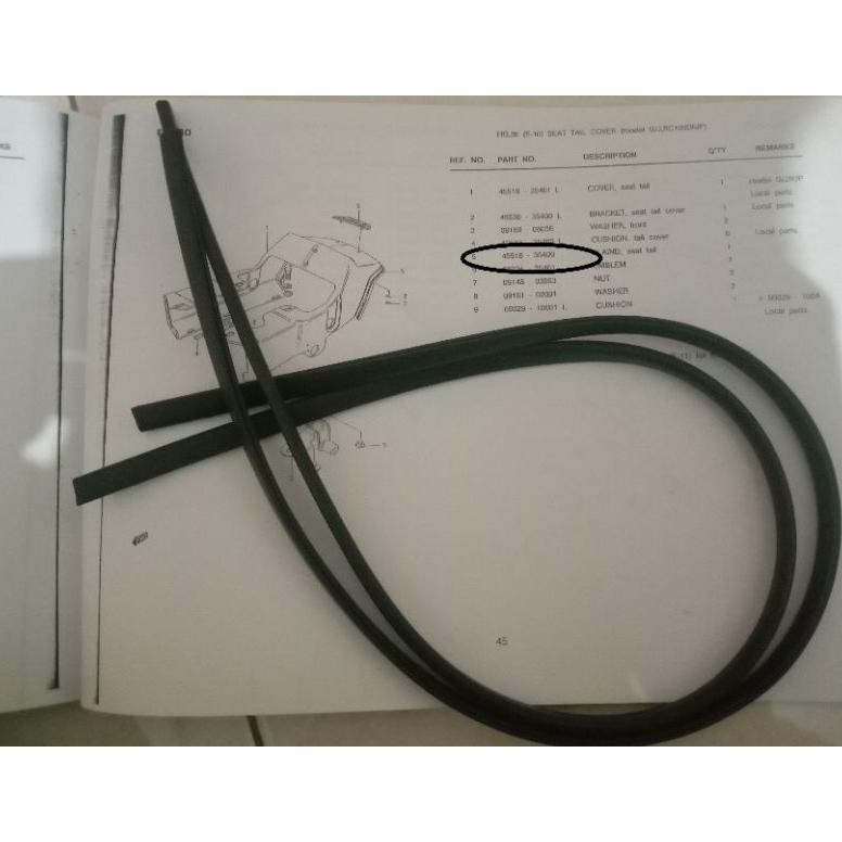 karet list bodi Suzuki rc 80 Suzuki rc 100