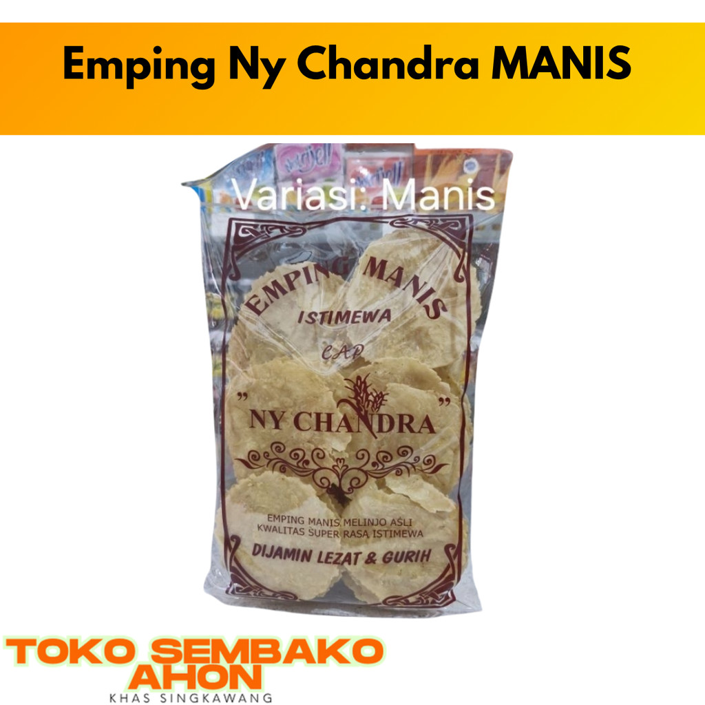 

Emping Ny Chandra MANIS | Kerupuk Emping Ny Chandra / Emping Manis Asli / Emping Belinjo Renyah / Kerupuk Belinjo Manis