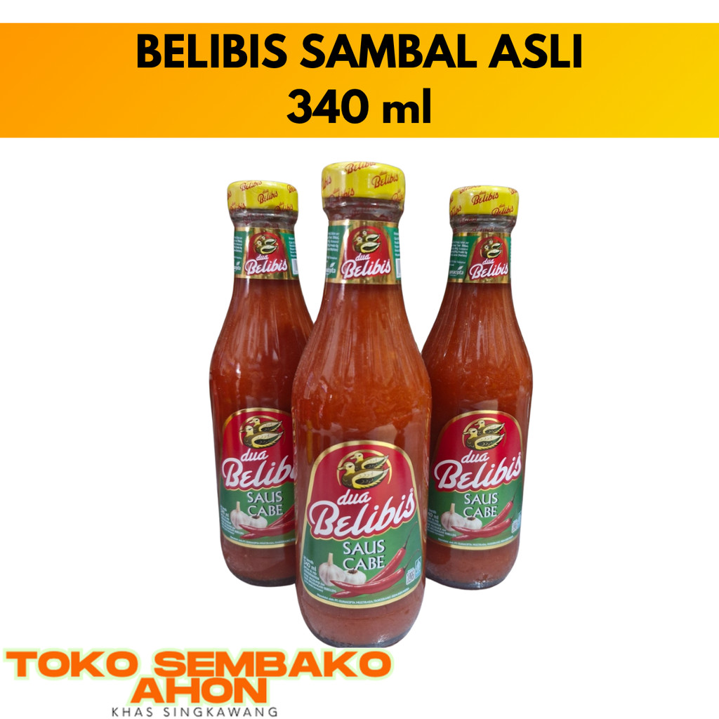 

BELIBIS Sambal Asli | SAUS Sambal Pedas 340 ml | Sambal Belibis Pedas | Saus Cabe Botol Belibis / Sambal Botolan Pedas Belibis