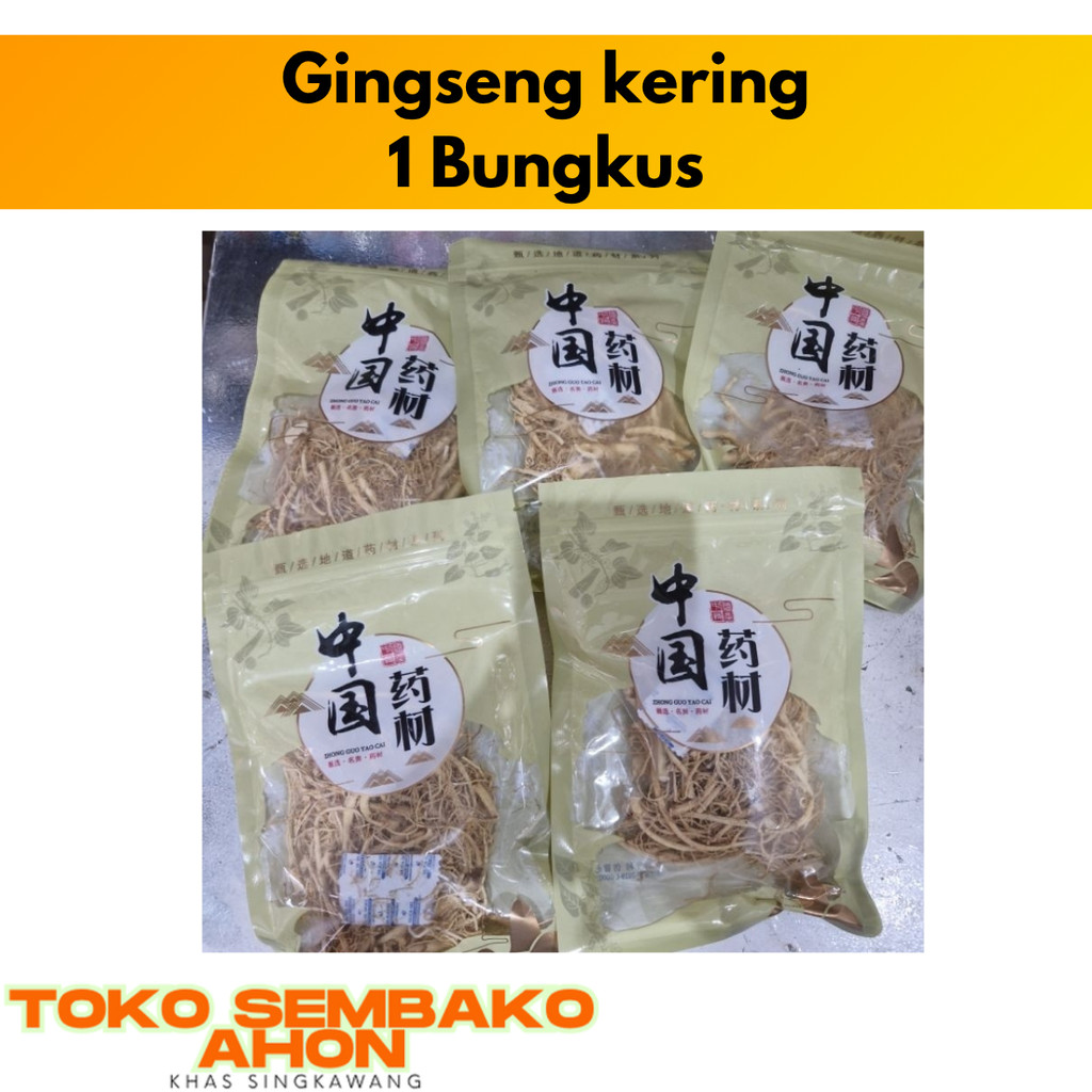 

Giseng Kering / Giseng / Zhong Guo Yao Cai / Akar Ginseng Kering / Herbal Cina Ginseng / Obat Tradisional Ginseng Cina