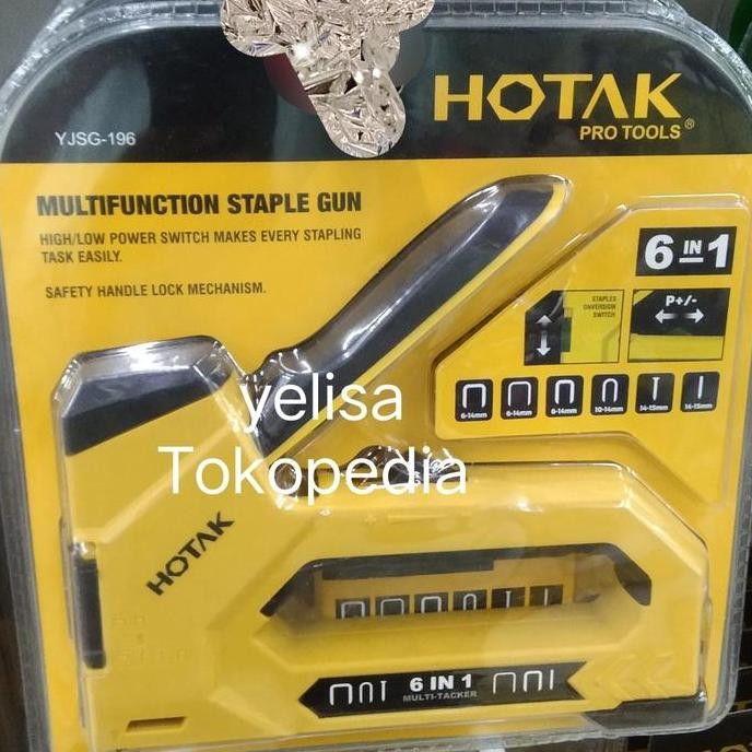 

Promo Hotak Multifunction Staple Gun YJSG196 6in1 steples tembak COD