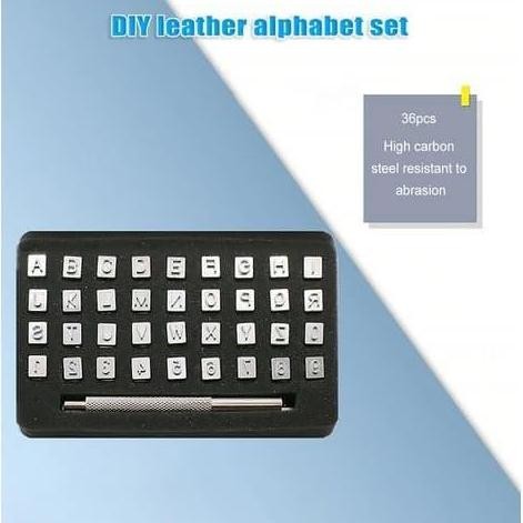 

Promo Metal Alphabet Leather Stamper Set - Alat Cetak Huruf Bahan Kulit COD