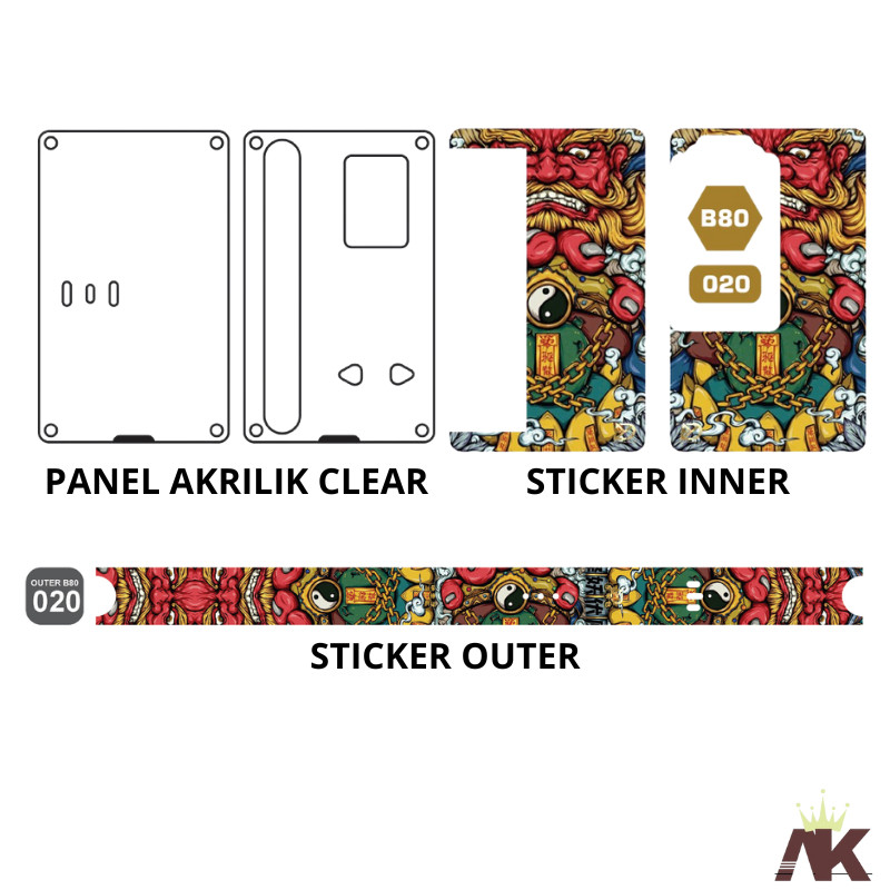 

Promo2pcs - Cutting Akerilik Untuk Bagian Luar Dalam B80 Pres 20 Garskin Stiker/not Case Premium Quality CustomCOD