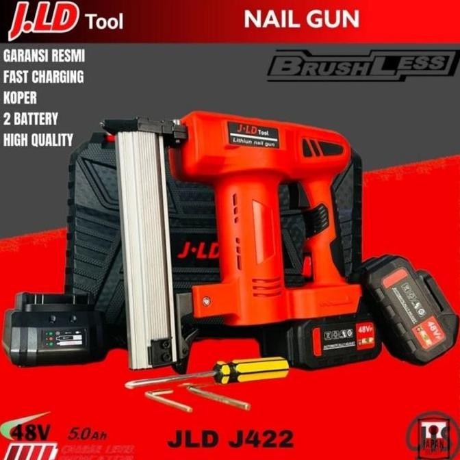 

Promo APR - JLD Mesin Tembak Paku Nail Gun Staples Cordless 2 Baterai 48V COD