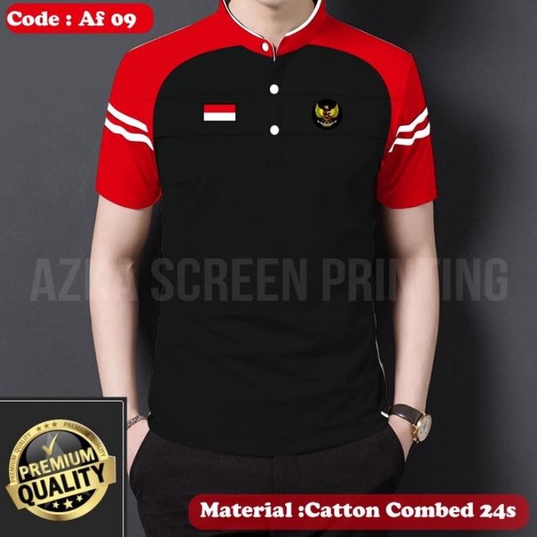 New KAOS KERAH SHANGHAI, KAOS RAGLAN, LOGO BORDIR, LOGO GARUDA PANCASILA, KAOS POLOSHIRT, KAOS POLO,