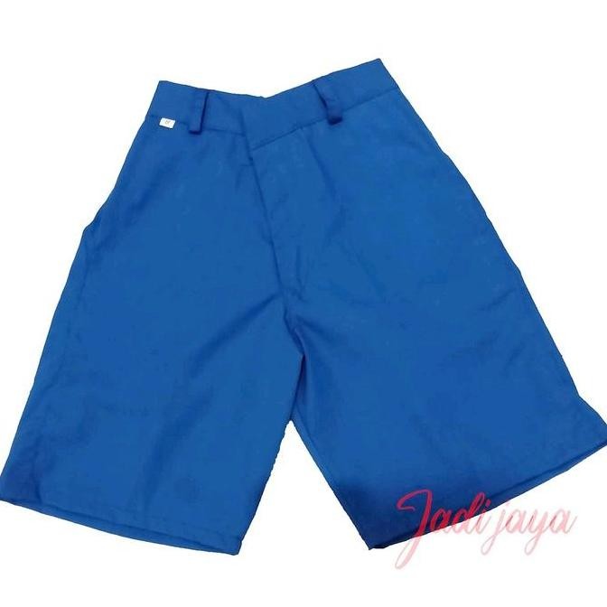 1 Set Baju Setelan Seragam Anak Tk Biru ( Baju+Rompi+Celana/Rok) Lengan Pendek