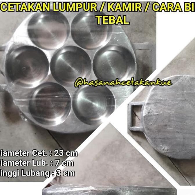 Cetakan kue lumpur cara bikang kamir martabak mini 7 lubang EDDY TEBAL