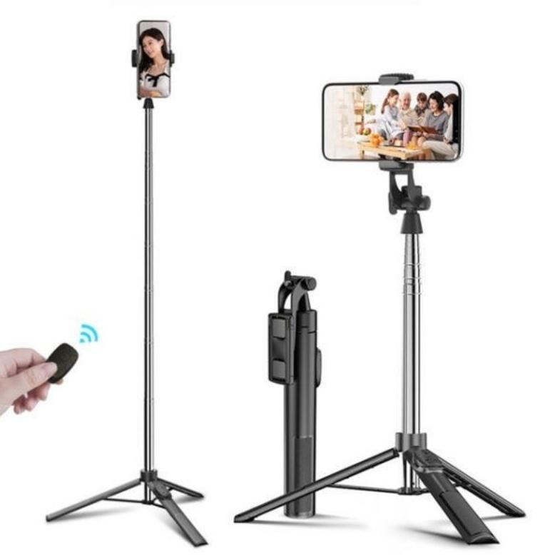 Bf888S Tongsis Tripod 3In1, Bluetooth, Selfie, Tripod, Panjang Max 168Cm, Hp Dan Kamera Uj-53