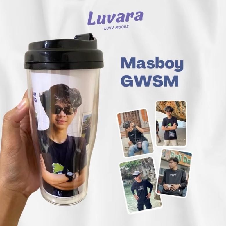 Tumbler black GWSM masboy, najib, isal bonus photocard full HD image