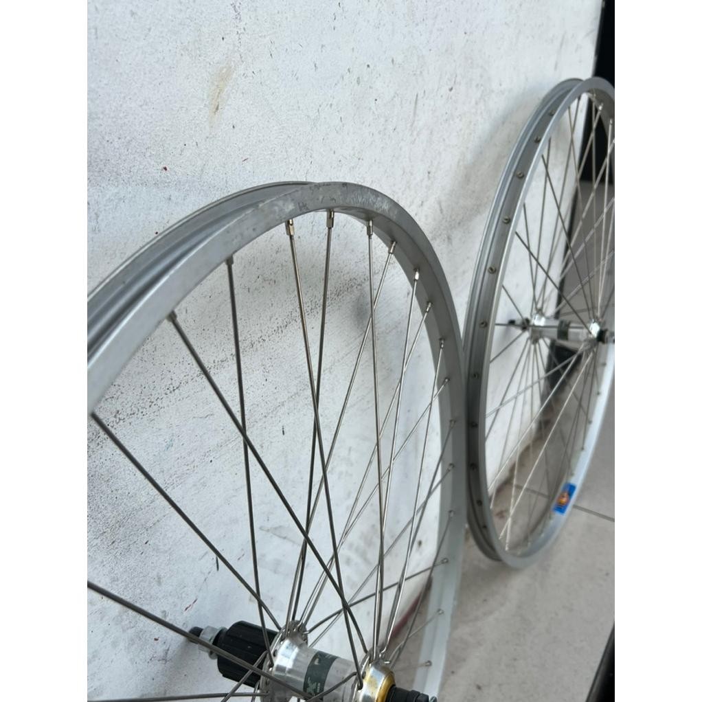 Part Sepeda Wheelset 26 Silver Vintage Sepeda Mtb Lawas Shimano Parallax Acera Hp Mtb Ruji Chrome Ro