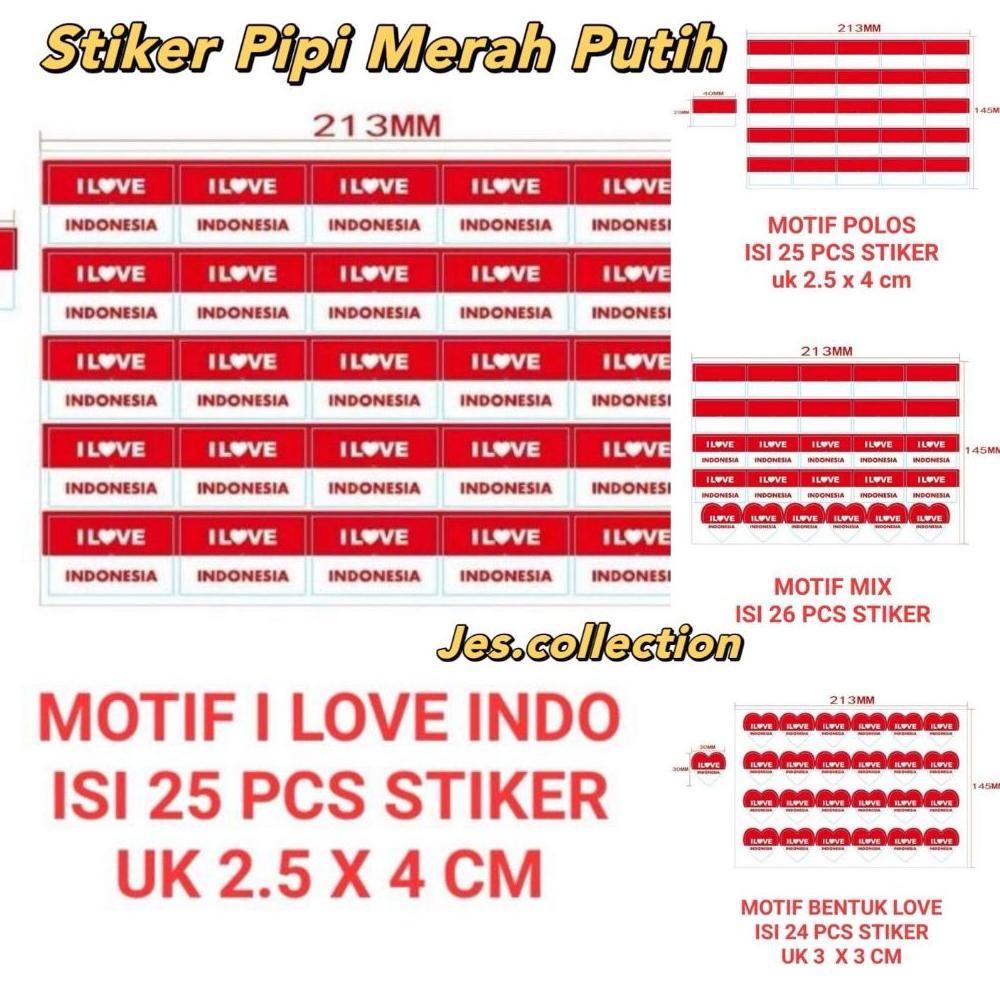 

Et-98 25 Pcs Stiker Bendera Merah Putih Dirgahayu Indonesia Sticker Pipi 17 Agustus