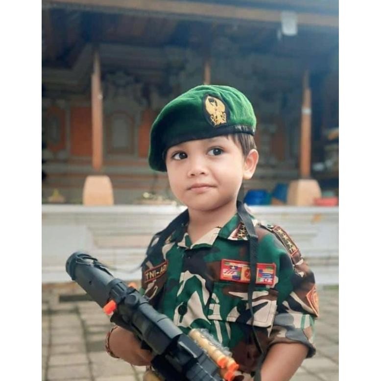 Costum Seragam Profesi Anak Tni Ad Baret//Seragam Tni Ad Baret Berkualitas Sale