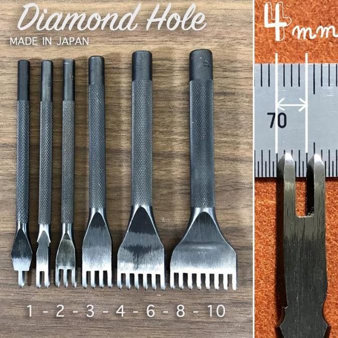 

Oka Factory 4Mm Diamond Hole Punches - Prong Pricking - Leather Tools