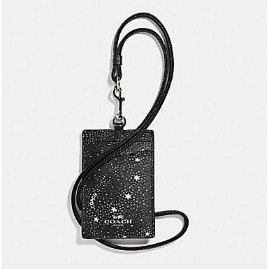 

BEBAS ONGKIR - Coachh ID Holder Card Lanyard celestial star print original dw