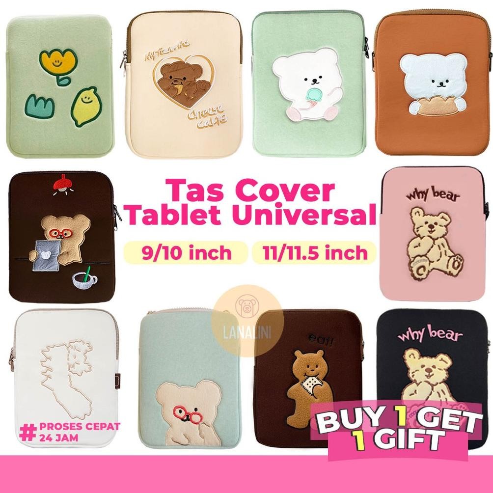 (NEW MODEL) Tas Tablet Sleeve Pouch Sarung Bag Case Ipad Air Pro M1 M2 M3  Tab Lenovo HP Huawei Mate