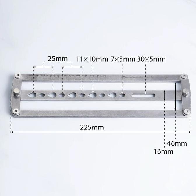 

Belt-Assisted Ruler For Positioning Punching - Penggaris Kulit Sabuk Leather Tool