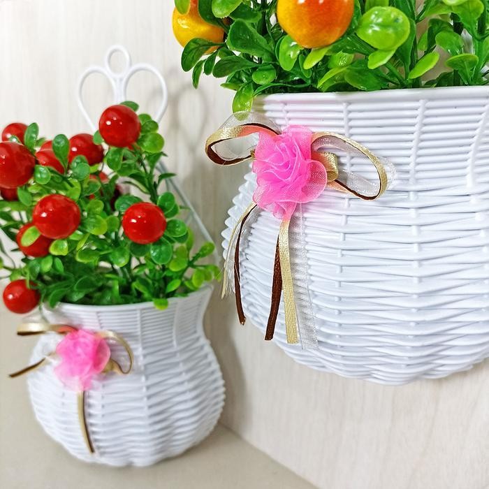 Tanaman Hias Gantung Plastik Model Buah Artificial Dekorasi Dinding