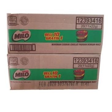

Milo Dus ( 11 X 22G ) 20 Renceng / Milo Sachet / Susu Milo / Nestle