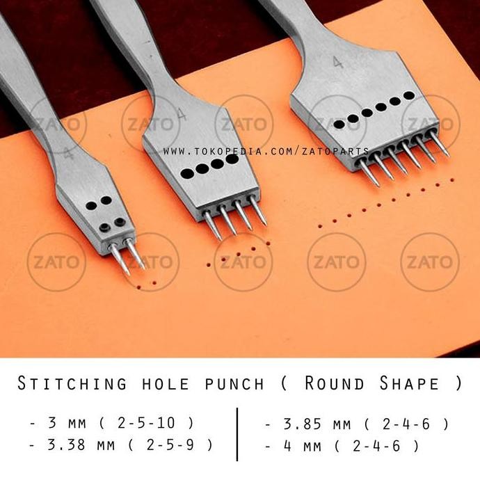 

Zato Stitching Hole Punch ( Round Shape ) Set - Leather Tools