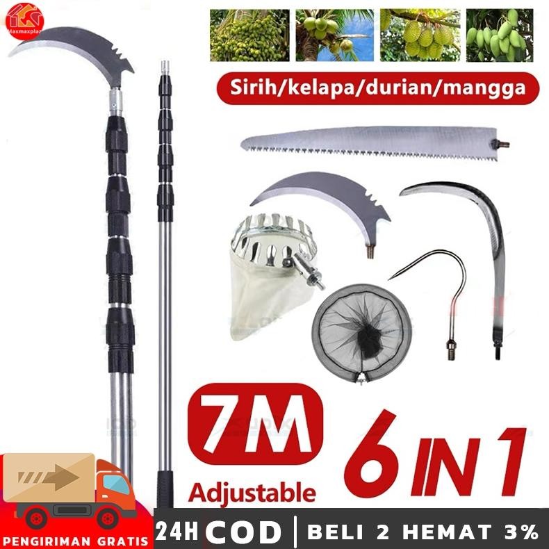 7 Set 3/6/7/10M Alat Pemetik Buah Alat Pemetik Buah/Galah Pemetik Buah/Tongkat Pemetik Buah/Alat Ber