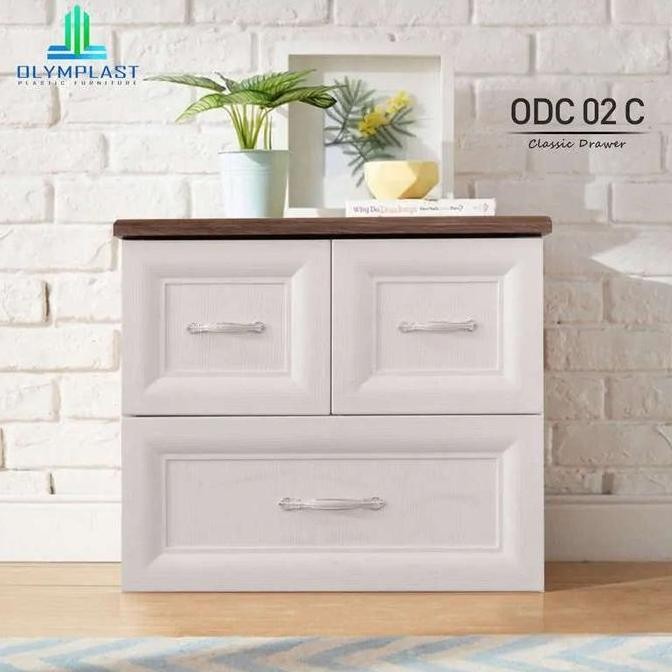 Olymplast Lemari Laci Plastik Drawer Cabinet Susun 2 Classic Odc 02 C