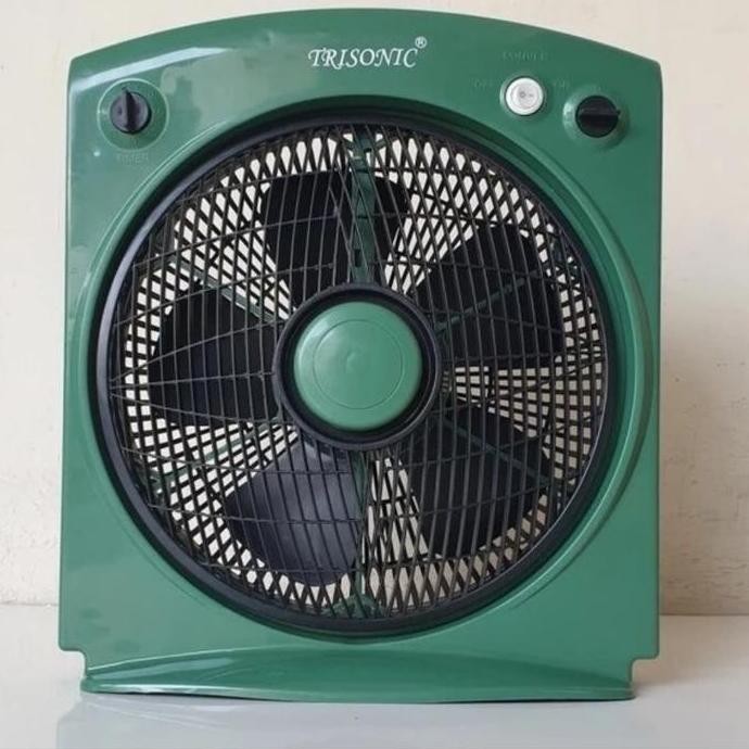 Stok Sj Kipas Angin Kotak/Box Fan 12 Inch + Timer Trisonic Murah Bagus