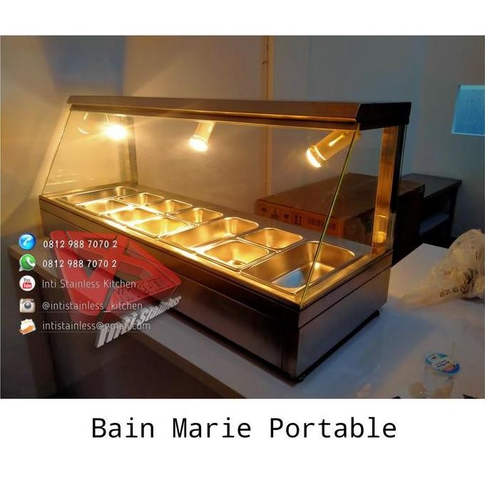 Etalase Pemanas Makanan Bain Marie Pan Stainless