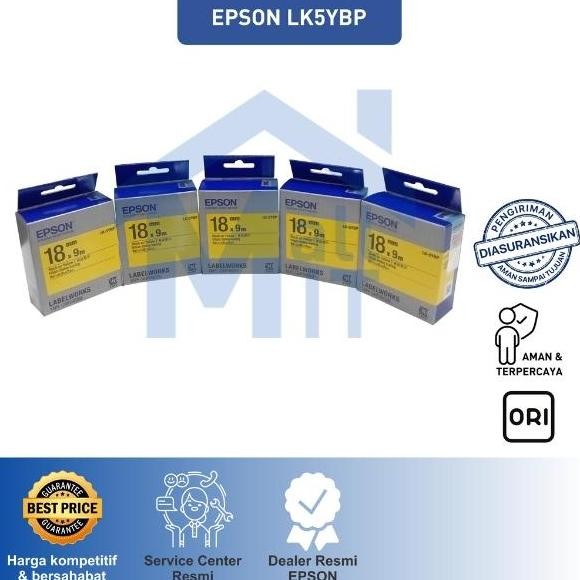 

Epson Label 18Mm Labelworks Tape Catridge Lw400 Lk5 Lk5Wbn Lk5Ybp New Stok