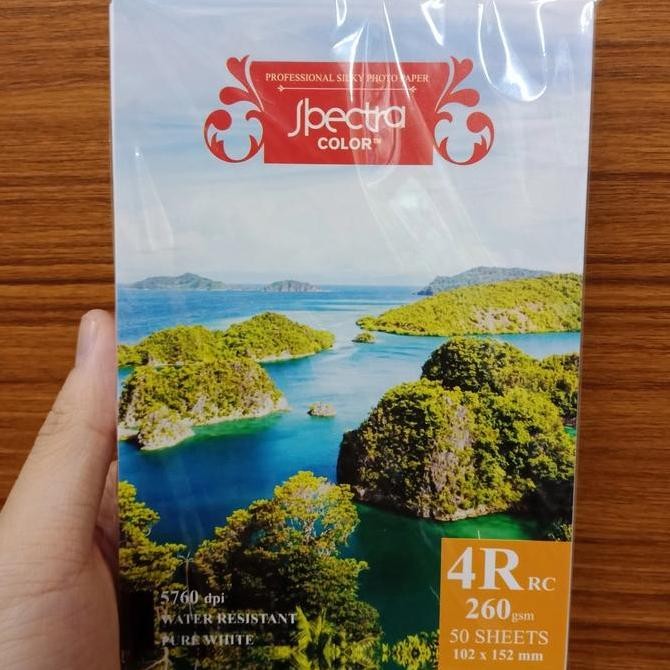 new  spectra 4r silky photo paper 4 r kertas foto