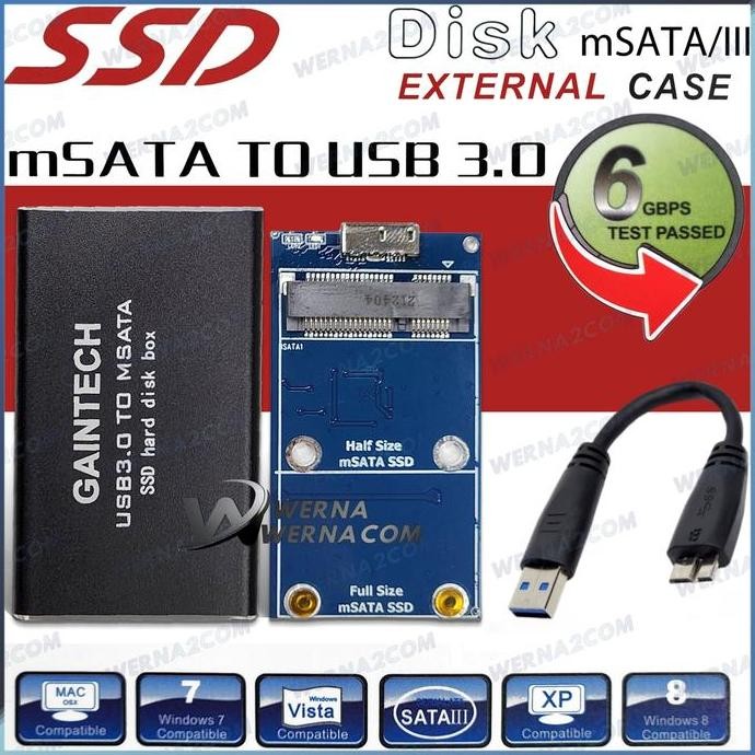 TERLARIS - mSATA to USB 3.0 SSD Enclosure Case SSD mSATA
