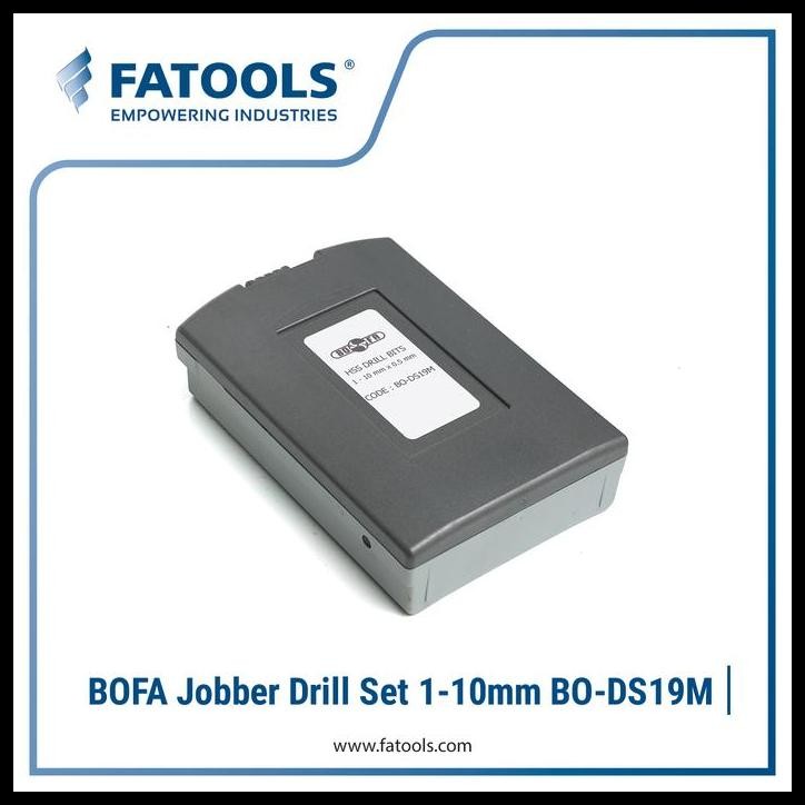 DISKON FATOOLS BO-DS19M BOFA H.S.S JOBBER DRILL SET 1-10MM MATA BOR 