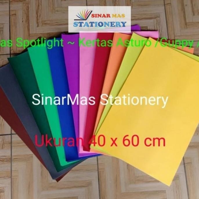 

new !!! Kertas Spotlight Guppy / Kertas Asturo Warna Merk Guppy 40x60 ( 1 pack )