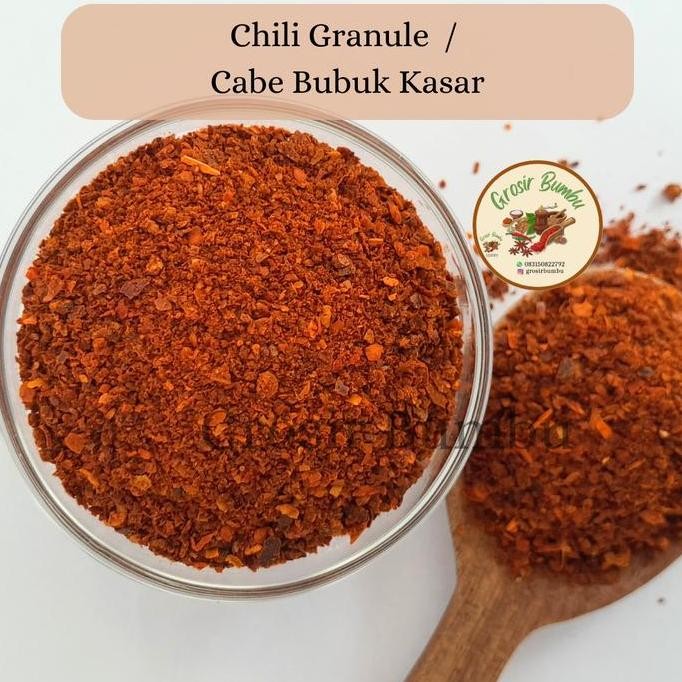 

Chili Granule - 1kg Cabe Bubuk Kasar