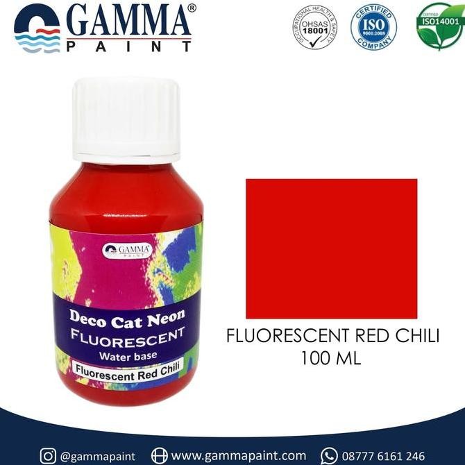 

DECO Cat Neon FLUORESCENT UV PAINT - Chili Red 100ml