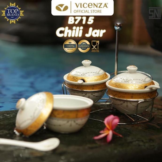 

Vicenza Tempat Sambal Bulat B715 Motif Padi