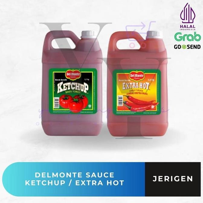 

Delmonte Saus Tomat Ketchup Sambal Extra Hot Galon 55 57 kg