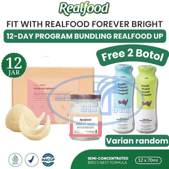 

Realfood Forever Young Isi 12 Jar Free 2 Realfood up ( Minuman sarang walet )