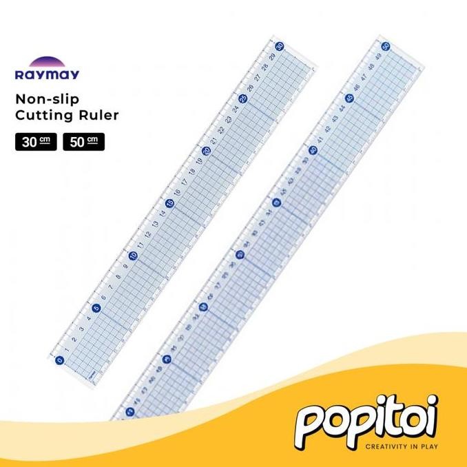 

Raymay Fuji Non Slip PET Cutting Ruler 30 50 cm Penggaris Panjang Lurus Straight Transparant Plastik Stainless