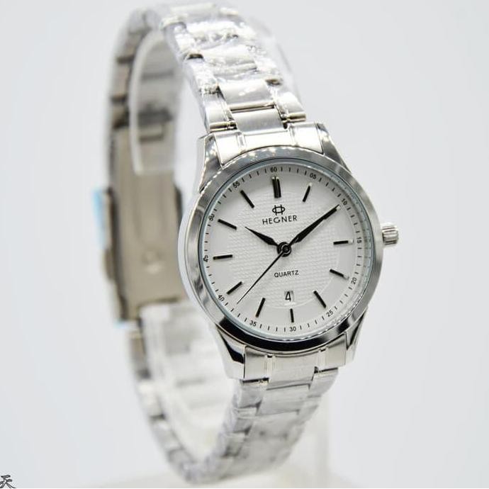 JAM TANGAN HEGNER 5001 HW 5001 WANITA SILVER WHITE ORIGINAL