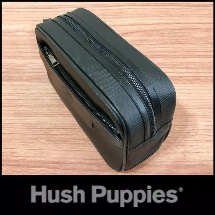 TS Hand Bag Hush Puppies 518-1 Black Super Premium Import Clutch Pria