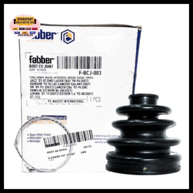 HOT DEAL KARET BOOT CV JOINT AS RODA LUAR FORD LASER MAZDA 323 FAMILIA TRENDY ELITE ORIGINAL FABBER 