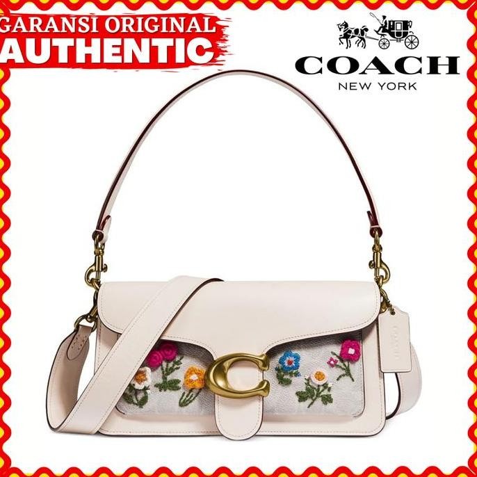 Tas Coach Tabby 26 Shoulder Bag with Floral Embroidery Wanita Original