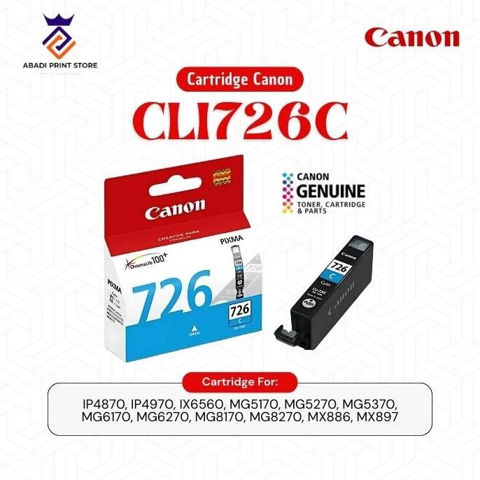 Catridge Canon Cli 726 Cyan Original Datascrip New Stok