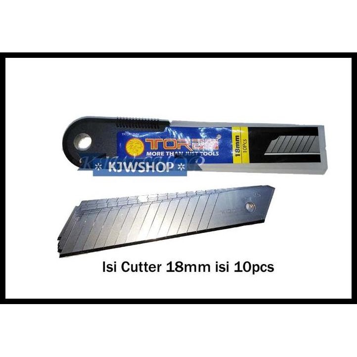 

TERBARU REFILL CUTTER BLADE ISI KATER BESAR BAHAN TEBAL ISI 10 PCS MERK TORA !!!!!!