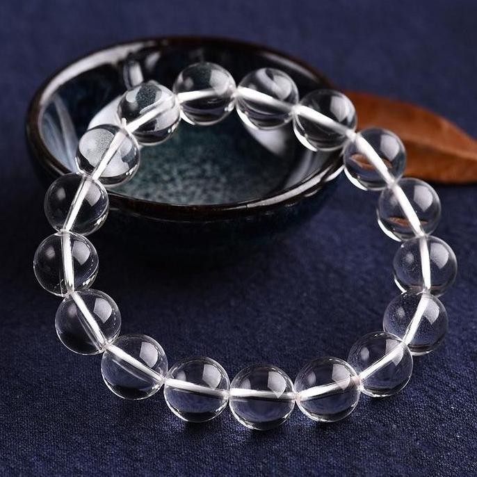 New Collection - Gelang Batu Kristal Transparant Bening Quartz Natural Asli Import G357