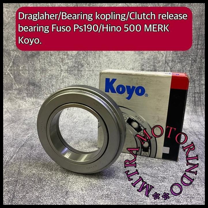 TERMURAH DRAGLAHER/BEARING KOPLING/CLUTCH RELEASE BEARING FUSO PS190/HINO 500 MERK KOYO 