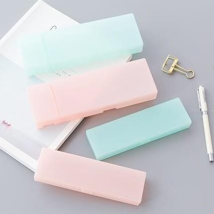 

Tempat Pensil Transparan Warna Korea/Colorful Transparent Pencil Case AS